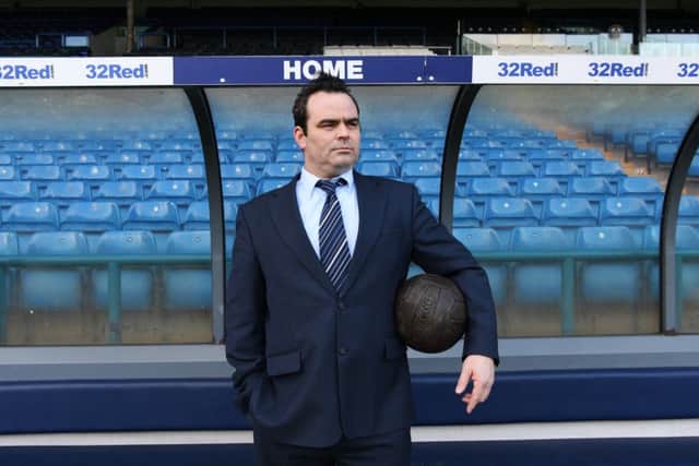 Damned United actor Luke Dickson during a recent visit to Elland Road.