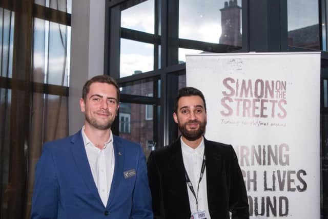 Brad Coulson, Victoria Gate Casino's business relationship manager, and Fahad Khan, development manager at Simon on the Streets. Picture: ToolsiePhotography