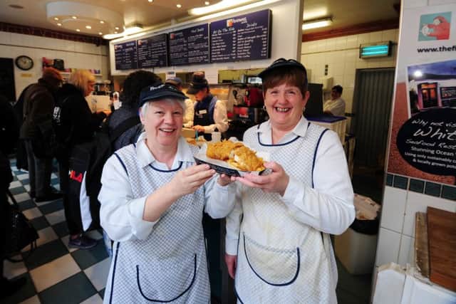 The Fishermans Wife, formerly Graveley's on George Street, Leeds, is to relocate to a unit in Kirkgate Market after 56 years. Long serving employees Kathryn Cosgrove (left) and Sandra Clarkson are pictured in the shop....29th March 2018 ..Picture by Simon Hulme