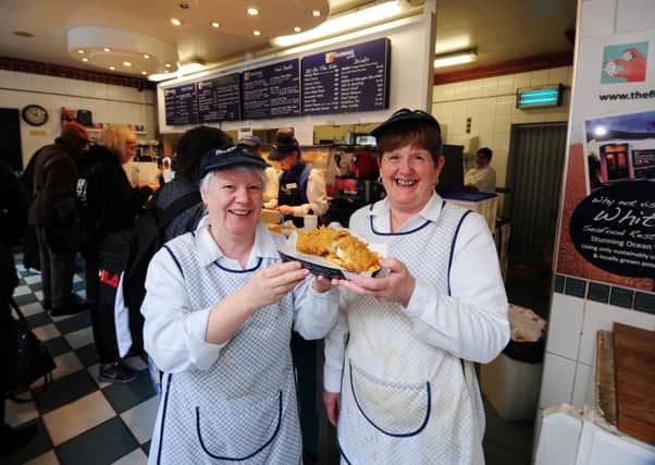 The Fishermans Wife, formerly Graveley's on George Street, Leeds, is to relocate to a unit in Kirkgate Market after 56 years. Long serving employees Kathryn Cosgrove (left) and Sandra Clarkson are pictured in the shop....29th March 2018 ..Picture by Simon Hulme
