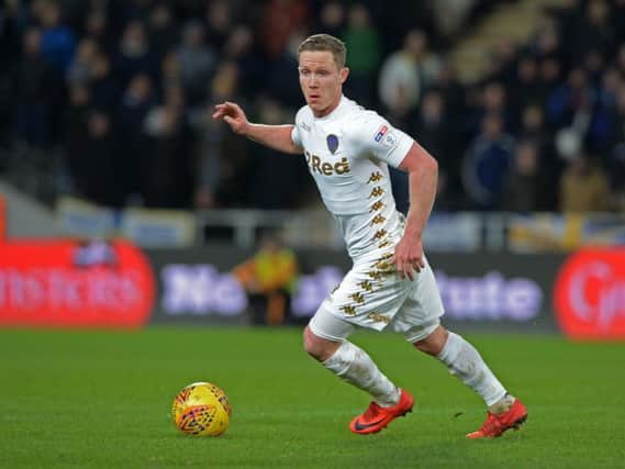 OUT FOR A WHILE: Leeds United midfielder Adam Forshaw still has a calf problem.