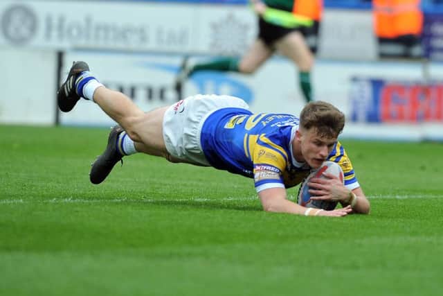 Ash Handley touches down late on.  Picture Tony Johnson.