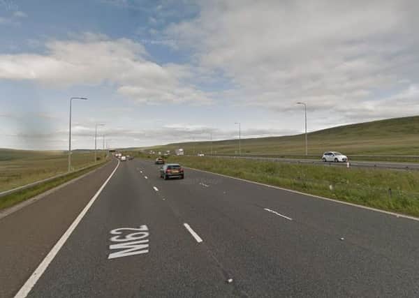 The M62 near junction 22 where the collision happened (Google).