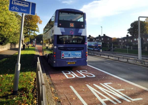 Bus Lane  on York Road, Leeds. Picture by Simon Hulme