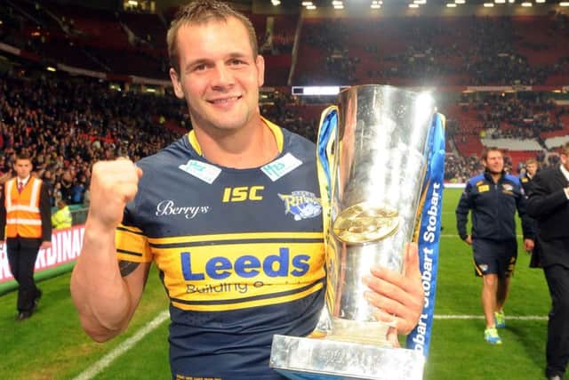 Darrell Griffin with the Super League trophy in 2012.