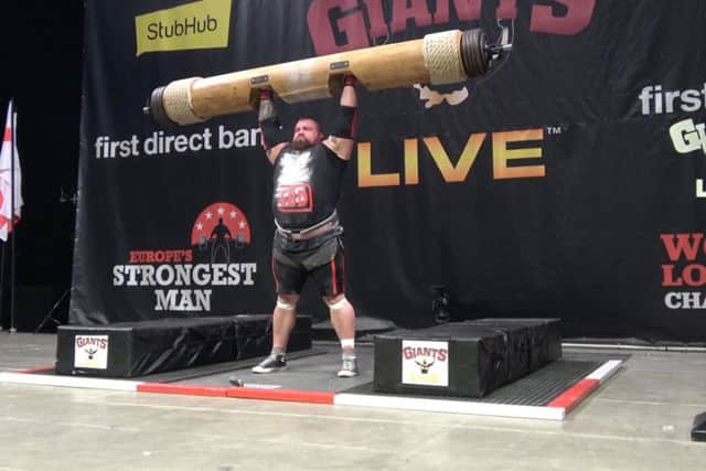 World's Strongest Man Eddie 'The Beast' Hall lifts new British 213kg log lift record - but narrowly misses out 230kg world record