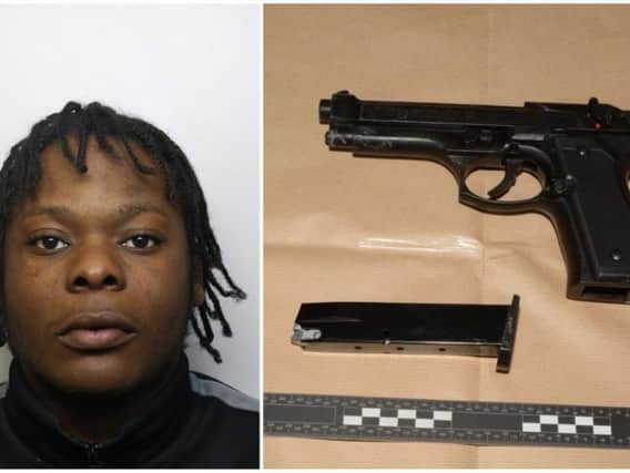Meshec James, 20, used this converted handgun during a shooting in Chapeltown, Leeds.
