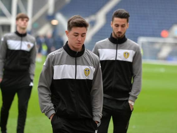 IN AT THE DEEP END: Hugo Diaz, right, pictured with fellow youngsters Callum Nicell, centre, and Tom Pearce, left, at Preston.