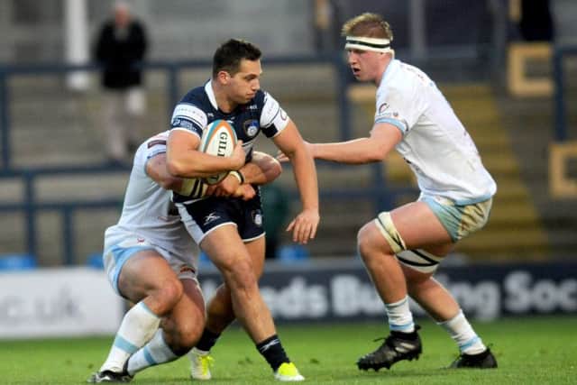Action from the meeting at Headingley in December between Yorkshire Carnegie and Rotherham Titans, the hosts winning 47-11. Picture: Steve Riding.