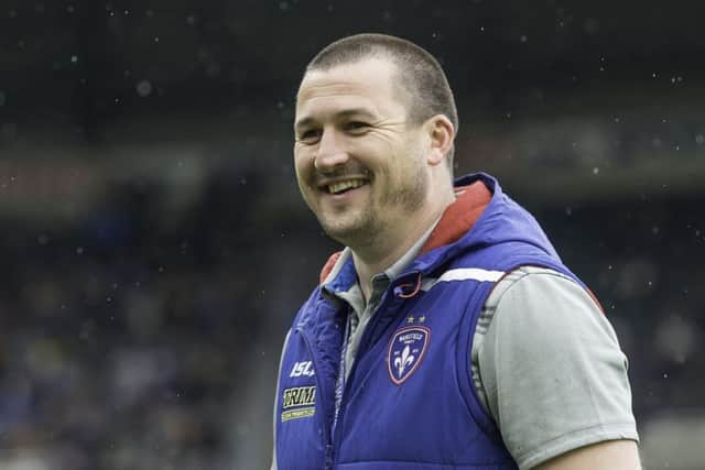 Wakefield coach Chris Chester's smiling again after win over league leaders St Helens. PIC: Allan McKenzie/SWpix.com