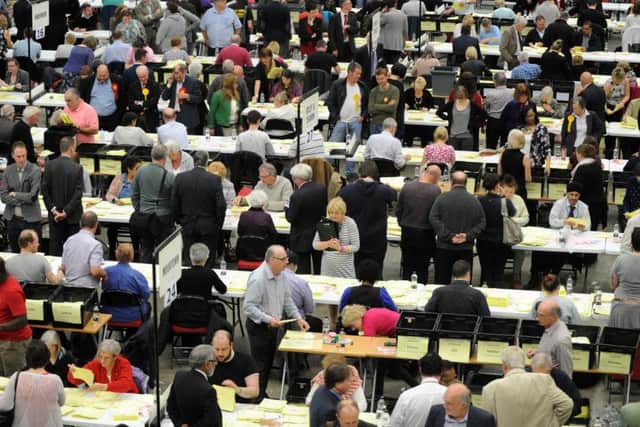 A Leeds local election count.