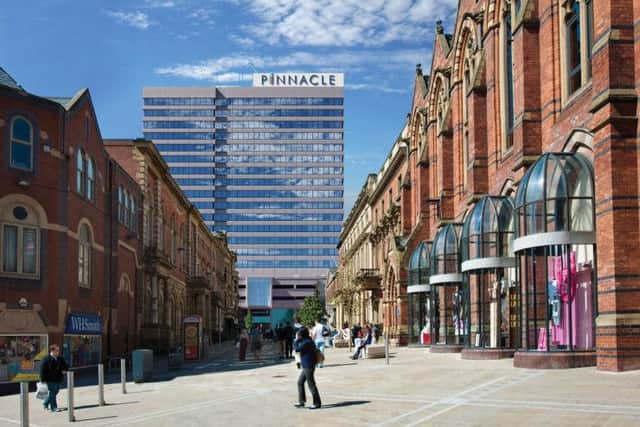 A Brockton Capital fund has acquired The Pinnacle, a prominent 145,000 sq ft, mixed-use asset in Leeds city centre, for around Â£65.0m. Picture: McCoy Wynne