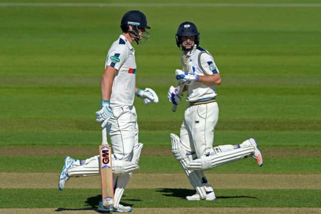 Yorkshire's Alex Lees, left, and Adam Lyth.  Picture: Bruce Rollinson