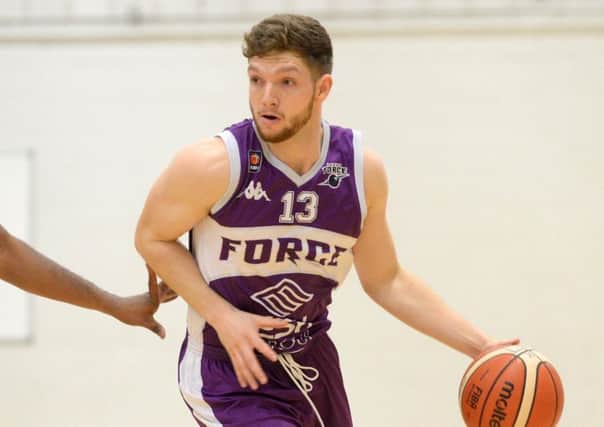 Leeds Force captain Isaac Mourier (pictured) and team-mate Gazemend Sinani worked hard for points but to no avail against Leicester Riders. PIC: Bruce Rollinson