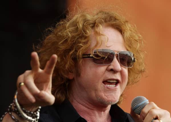 Mick Hucknall performs onstage at the BBC Radio 2 Live concert in Hyde Park, central London. PRESS ASSOCIATION Photo. Picture date: Sunday September 9, 2012. Photo credit should read: Yui Mok/PA Wire