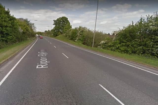 The A61 near Ripon. Image: Google