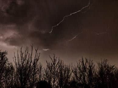 Lightning over Pudsey, Leeds. PIC: Mark Dobson