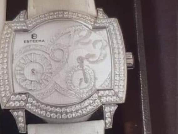 The watch that was stolen from a Leeds jeweller today