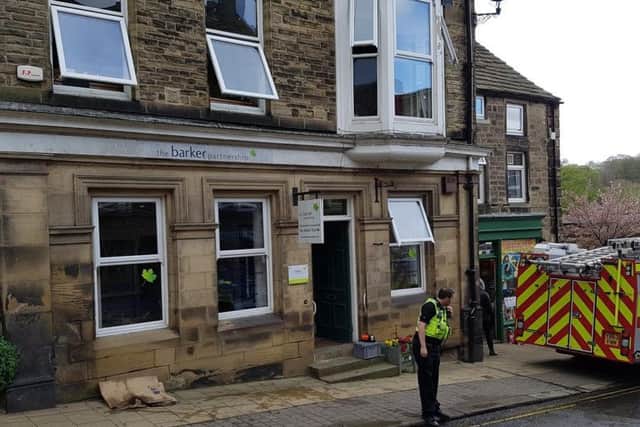 The scene on Pateley High Street.