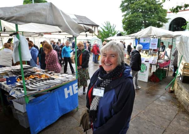 Helen Seymour, HDT chairwoman, pictured at the monthly farmers' market