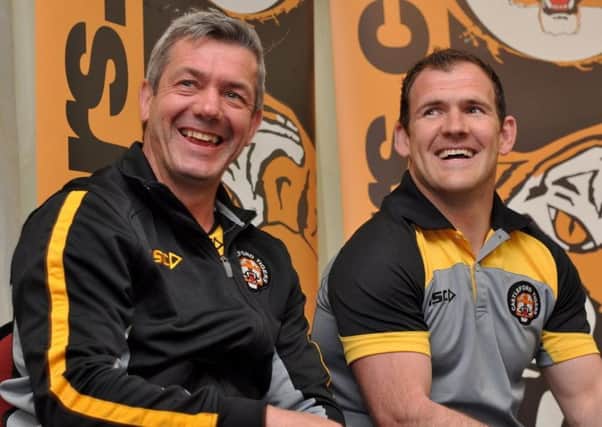 Castleford Tigers' Daryl Powell and Danny Orr. Picture: Matthew Merrick.