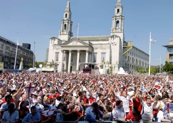 Fans pack into Millennium Square for an England game at the 2006 World Cup.