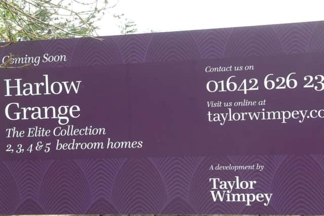 New signage has been erected at the site but Taylor Wimpey confirmed it is incorrect. Picture: Adrian Murray