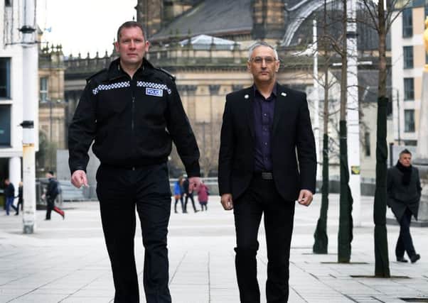 Supt Matt Davison, who oversees Neighbourhood Operations for Leeds and Shaid Mahmood, Leeds City Council's chief officer for communities.