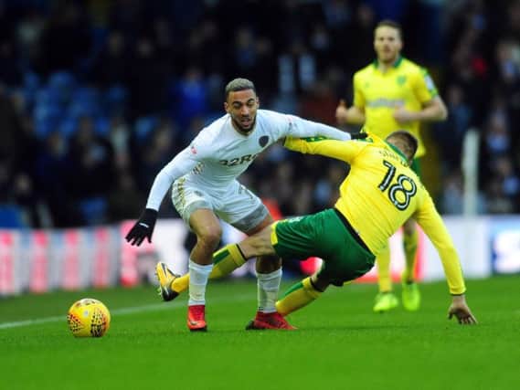 Kemar Roofe in action against Norwich City earlier this season.