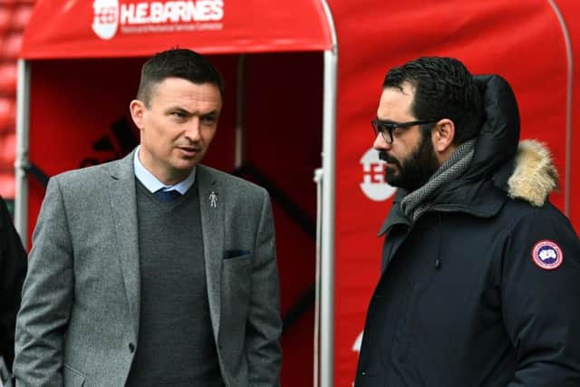 Paul Heckingbottom (left) and Victor Orta (right).