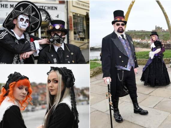 Some of the stunning outfits on show at Whitby Goth Weekend 2018.
