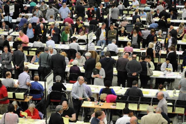A Leeds local election count.