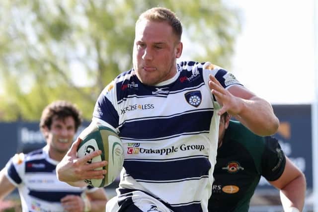 Mike Mayhew was among the try scorers for Yorkshire Carngie in the win over London Scottish. PIC: Bruce Rollinson