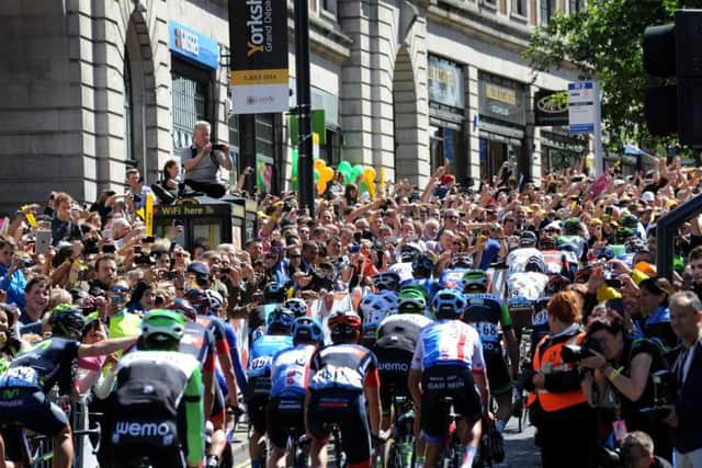 Tour de France departs from Leeds in 2014. PIC: Bruce Rollinson