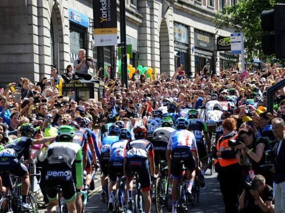 Tour de France departs from Leeds in 2014. PIC: Bruce Rollinson