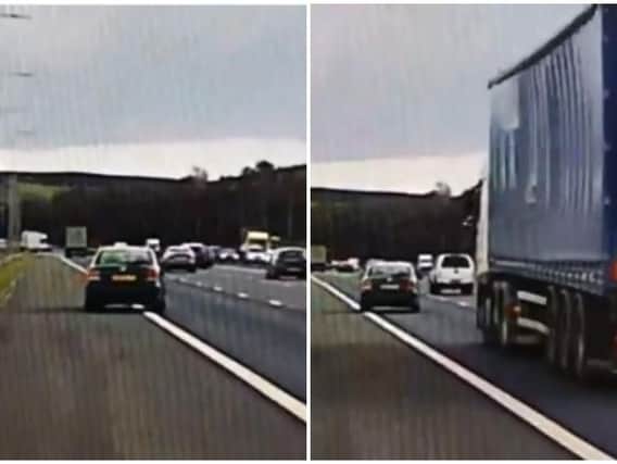 How not to rejoin the motorway - Image: @WYP_PCWILLIS