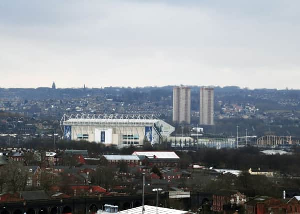 The view of Elland Road from Steve's office window. PIC: Jonathan Gawthorpe