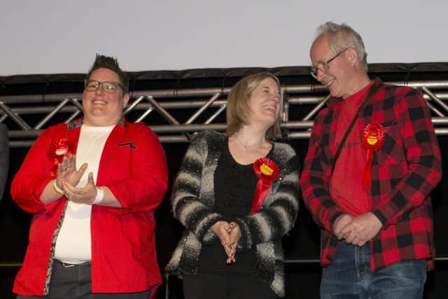Elected councillors for Kirkstall, from the left, Hannah Bithell, Fiona Venner and John Illingworth.