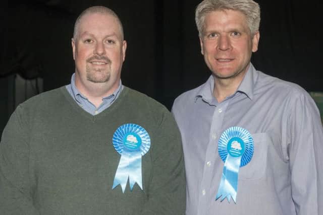 The new Conservative Pudsey councillors, Mark Harrison, left, and Simon Seary.