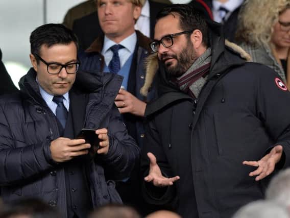 Victor Orta, right, with Leeds United owner Andrea Radrizzani
