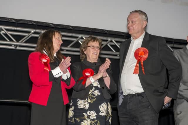 NEW FACES: City Council Leader Coun Judith Blake welcomes Middleton Park councillors Kim Groves and Paul Truswell.