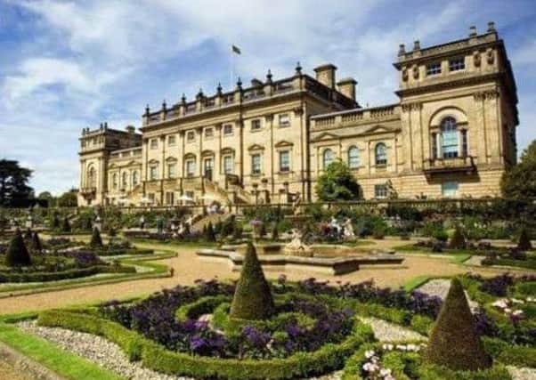 GRAND: Harewood House provides a spectacular back drop for a special moment.