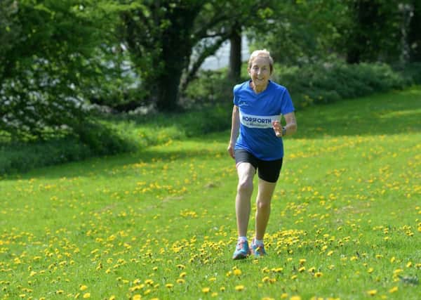 INSPIRATIONAL 76-year-old Leeds athlete Hilary Wharam will be treating this weekend's Leeds  Half Marathon as a training run  ahead of her 56th full marathon.
The grandmother from Rawdon, who suffers from arthritis and has to take pain killers before running, has set herself a target of completing 100 marathons before the illness prevents her from competing.
Mrs Wharam, who didn't take up running until she was in her early fifties, will be running the Leeds Half Marathon as part her her training schedule ahead of the Neolithic Marathon in Wiltshire on May 27.
8 May 2018.  Picture Bruce Rollinson