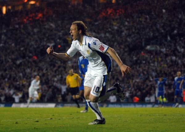 2009: What a noise Elland Road made when this one went in... Luciano Becchio levels up the tie on aggregate against Millwall before the Lions sent Leeds crashing out.
