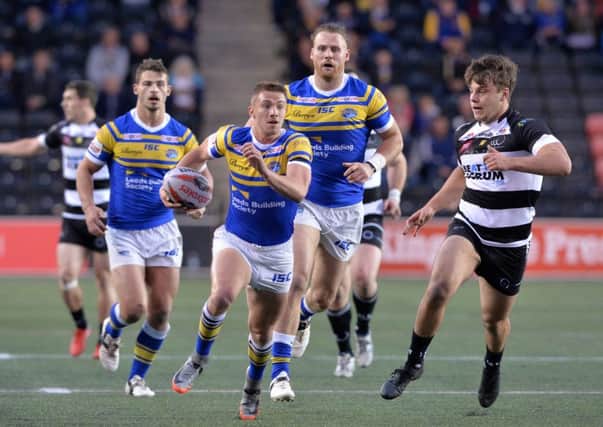 Jack Walker on the attack against 
Widnes Vikings.