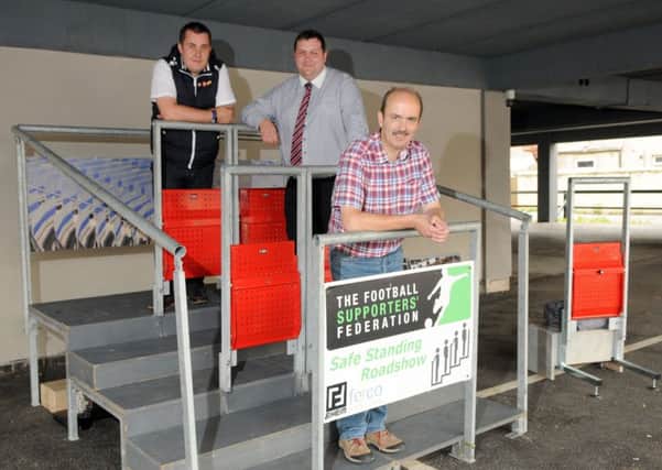 Nathan Tate, Stephen Smith and Jon Darch of the Safe Standing Roadshow.