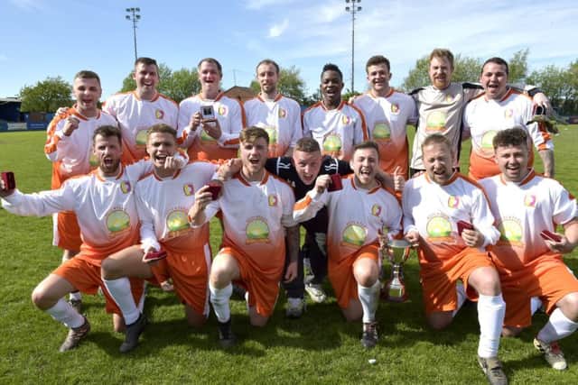 Leeds Combination League Luty Cup winners FC Beechwood after their penalty shootout victory over South SeacroftFC. PIC: Steve Riding
