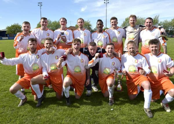 Leeds Combination League Luty Cup winners 
FC Beechwood after their penalty shootout victory over South Seacroft
FC. PIC: Steve Riding