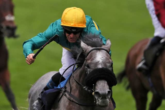 Coronet, ridden by jockey Oliver Peslier (centre) coming home to win the Ribblesdale at Ascot last June. PIC: Brian Lawless/PA Wire