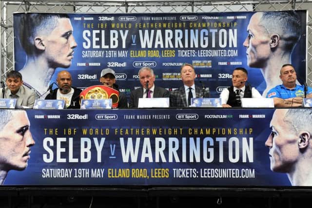The Lee Selby, Josh Warrington pre-fight press conference at Elland Road. PIC: Steve Riding